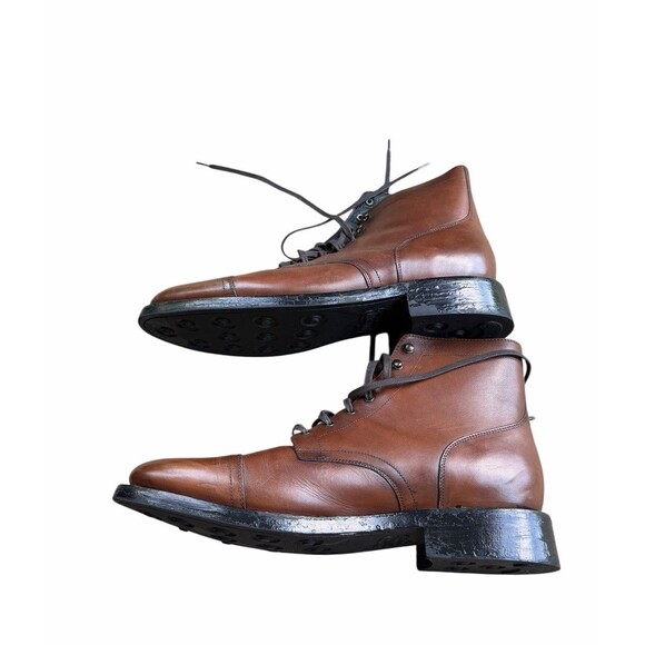 Thursday Boot Co Leather Brandy Captain Cap Toe Boots Men\'s 15 Chestnut Brown main image 4